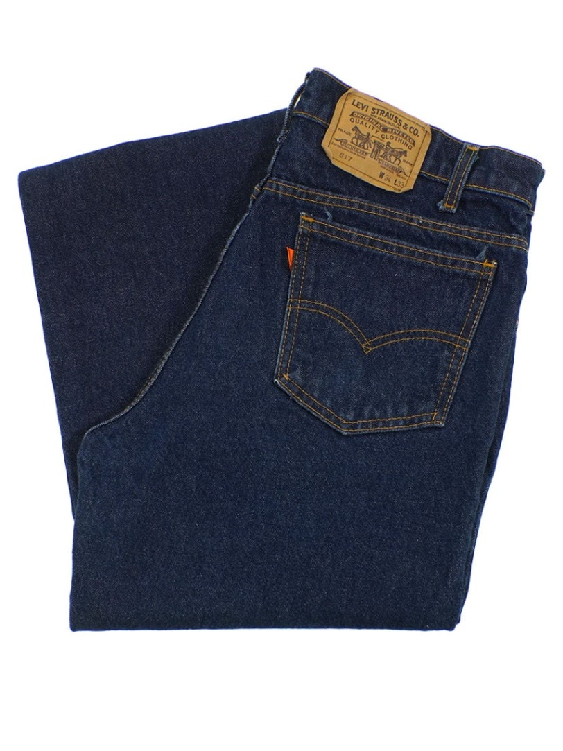 90's Levi's 517 ®マークのみタブ デニムパンツ 濃青 表記(34ｘ33) USA製