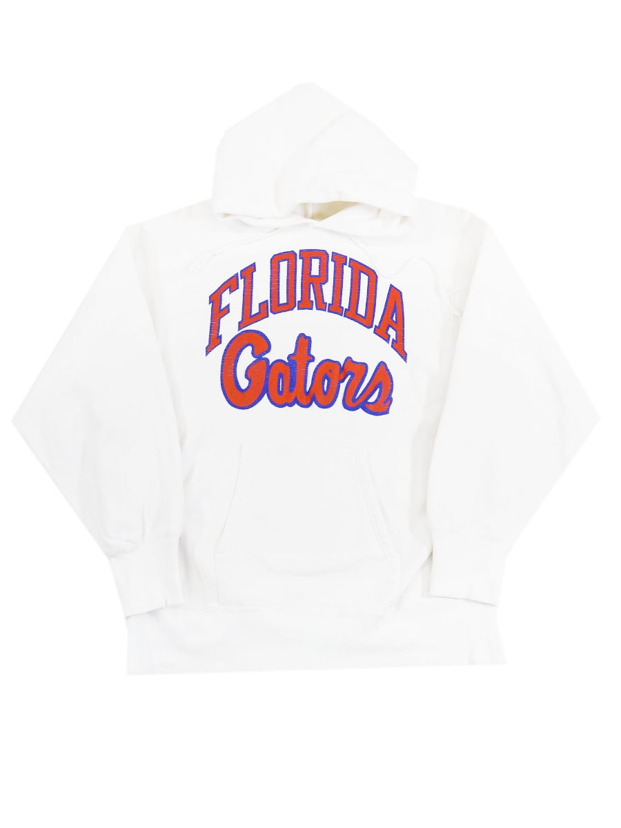 80's プリントタグ チャンピオンRWパーカ ''FLORIDA Gators'' ホワイト 表記(L)　