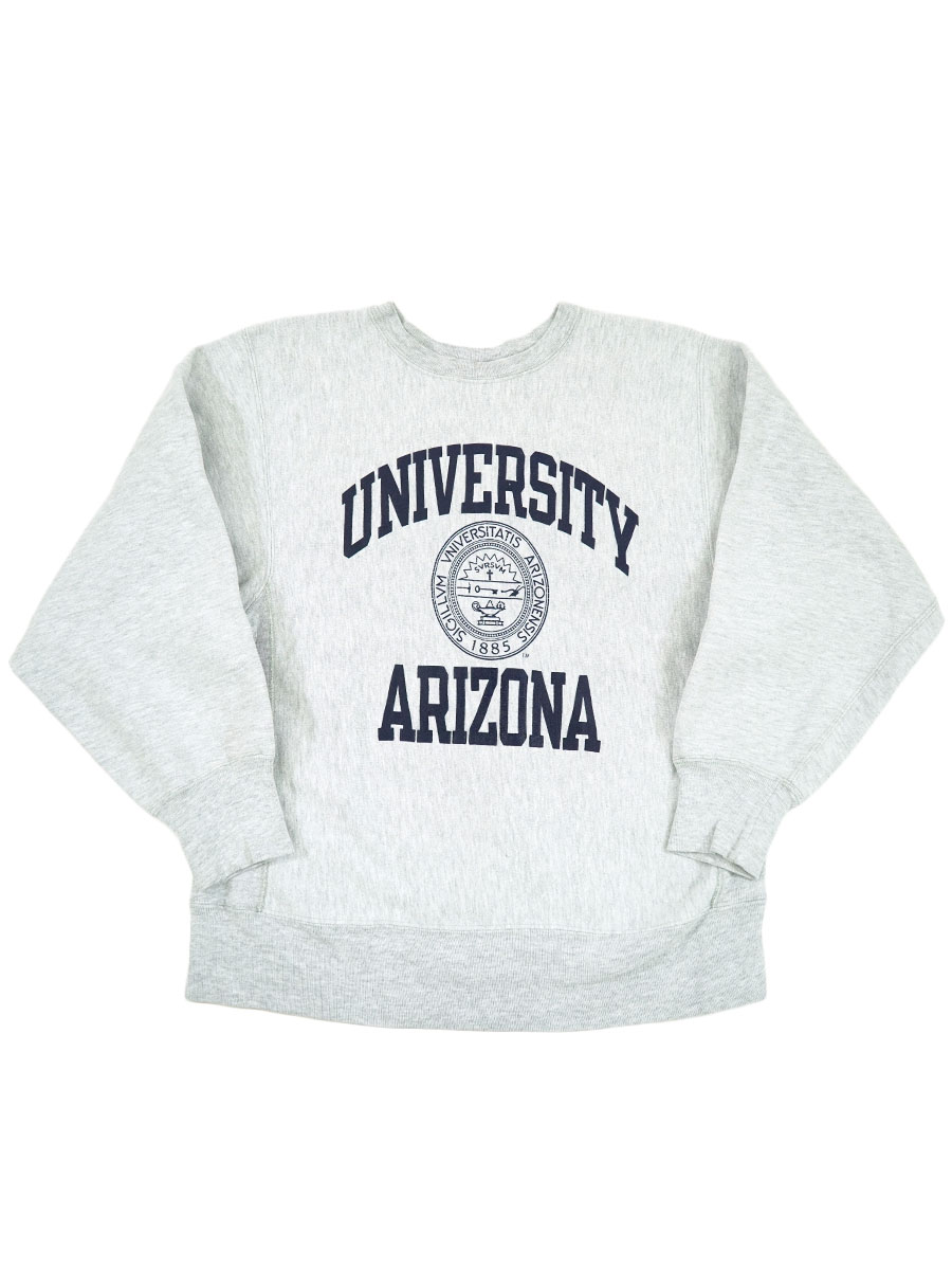 80's プリントタグ チャンピオンRW ''UNIVERSITY ARIZONA'' 3段プリント 表記(L)