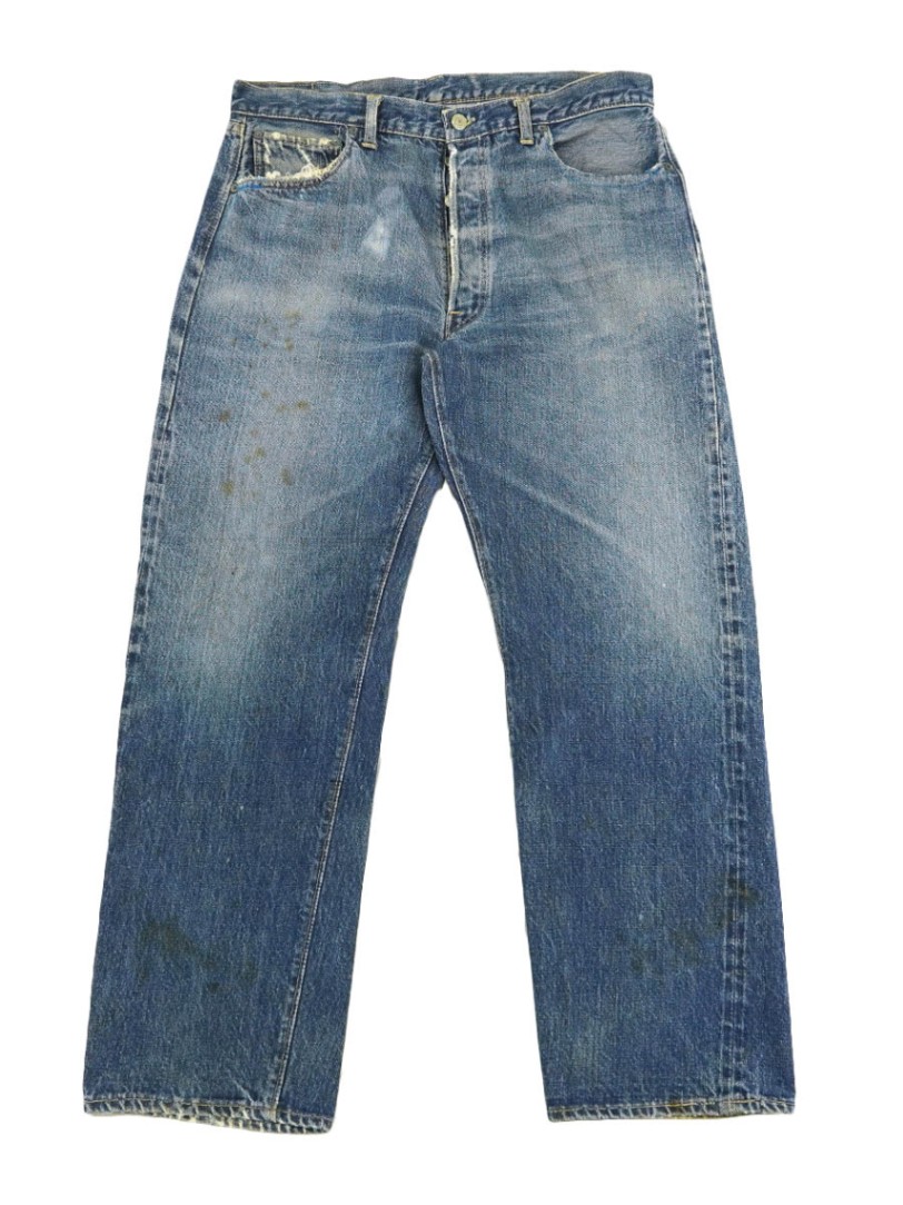 60's Levi's 501 BIG-E ウエストシングル デニムパンツ 味あり渋雰囲気 実寸(35x29位) 16ボタン