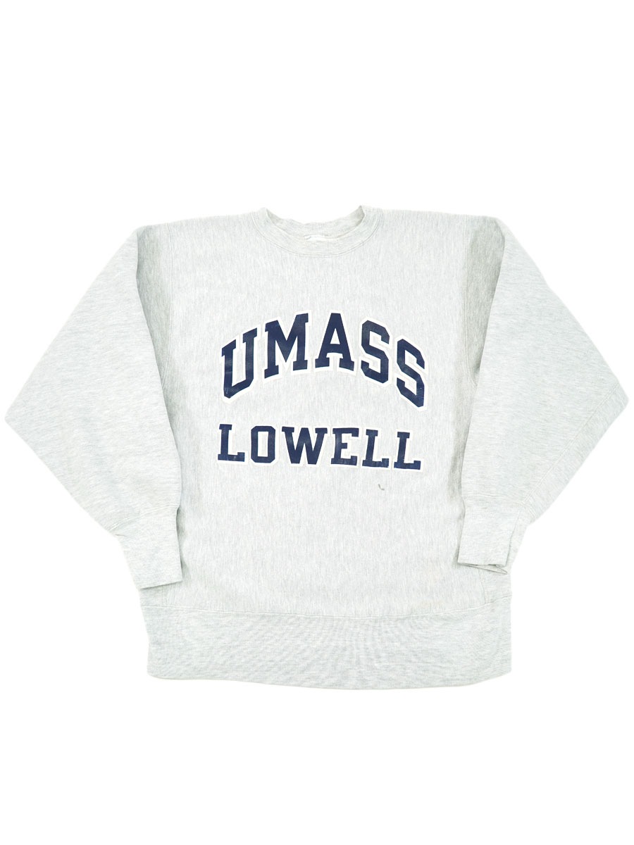 90's 刺繍タグ チャンピオンRW ''UMASS LOWELL'' 表記(L) USA製
