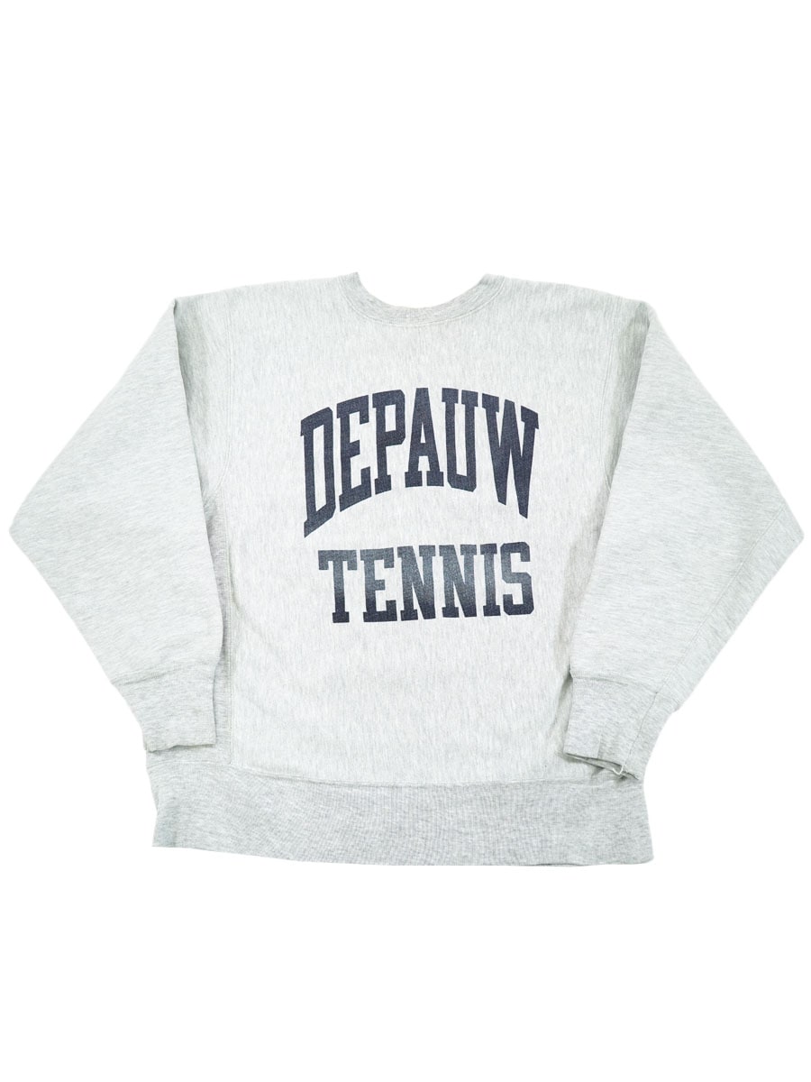 80's プリントタグ チャンピオンRW ''DEPAUW TENNIS'' 染み込み 表記(XL) USA製