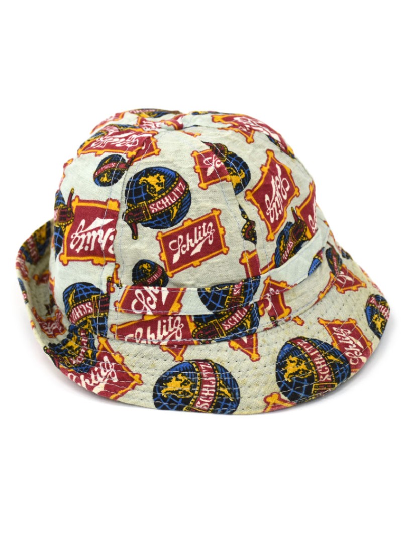 70's SCHLITZ オールオーバープリント ハット 表記(L)