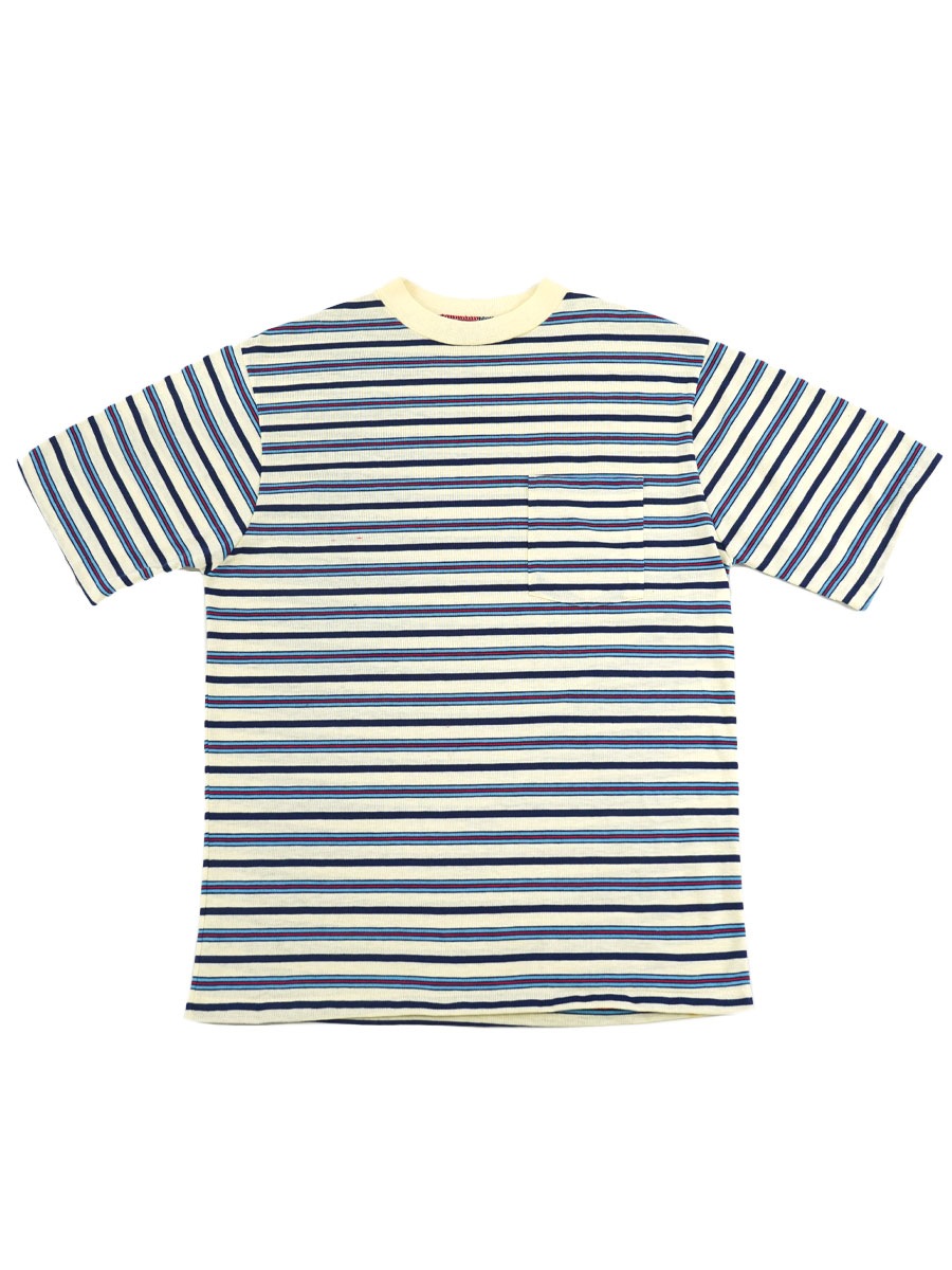 70's Sears KingsRoad ランダムボーダー ポケットTシャツ 表記(L)