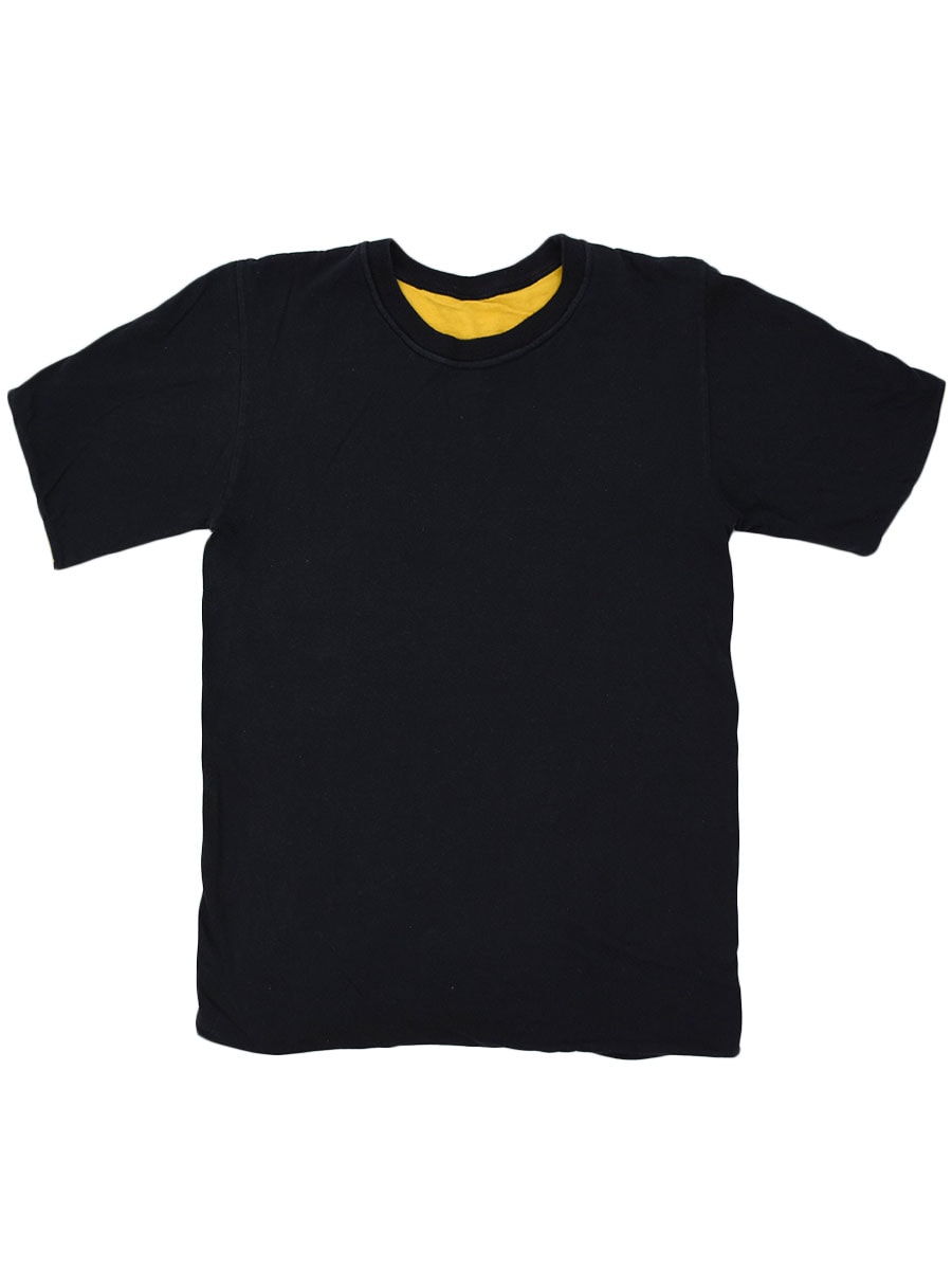 78's U.S,ARMY 無地 リバーシブルTシャツ ブラックXイエロー 表記(MEDIUM)