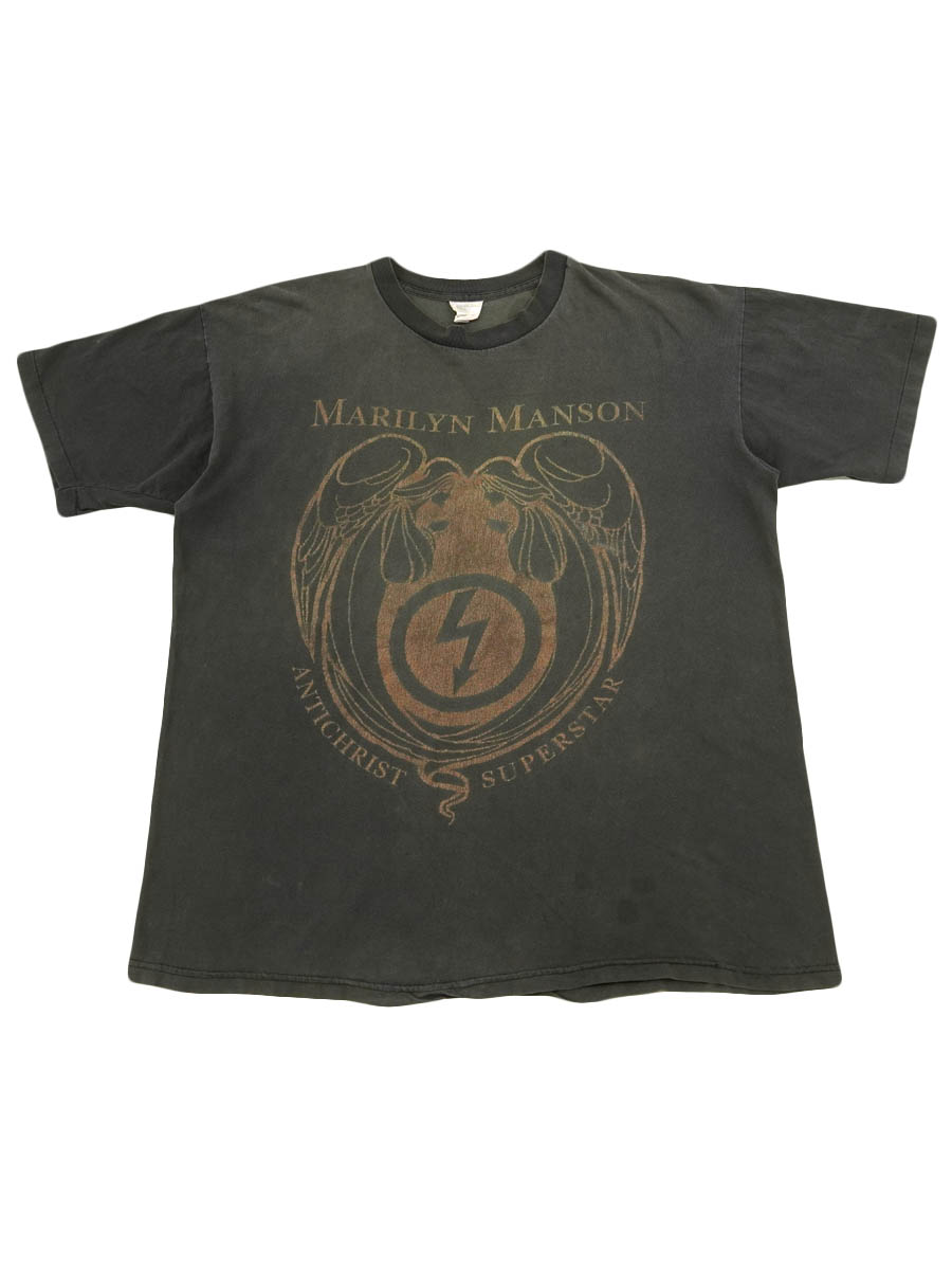 90's WINTERLAND MARILYN MANSON ''ANTICHRIST SUPERSTAR'' ラメプリントTシャツ 表記(XL)