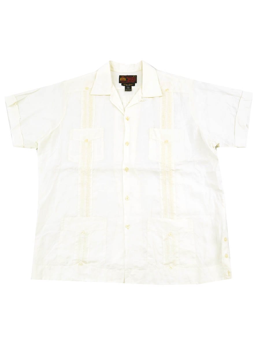 MEXICO製 Guayabera Yucatecas 100％リネン キューバシャツ 表記(XL