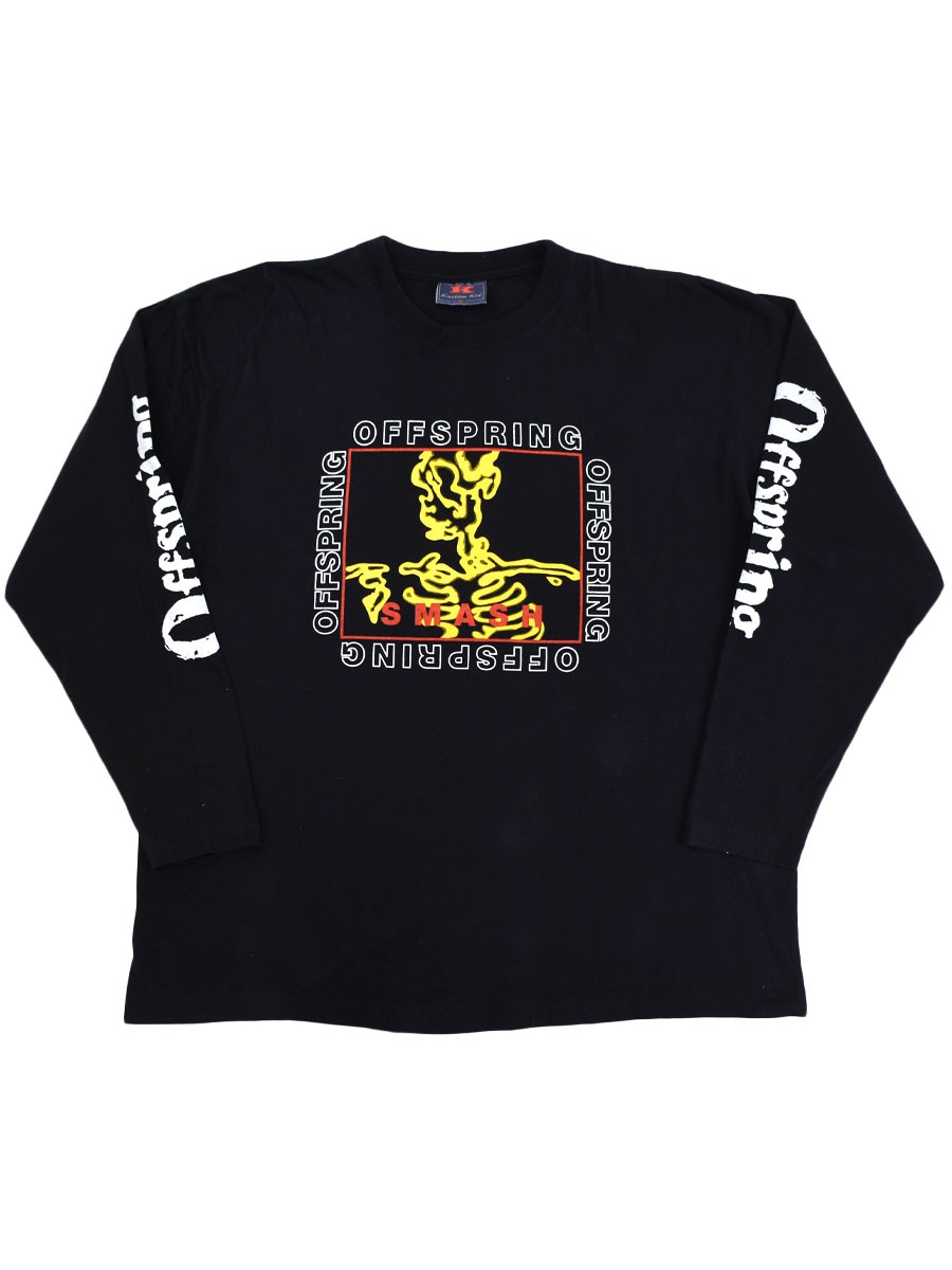 00's Kustom kit オフスプリング ''SMASH'' 両面袖プリント入り ロングスリーブTシャツ ブラック 表記(XL)