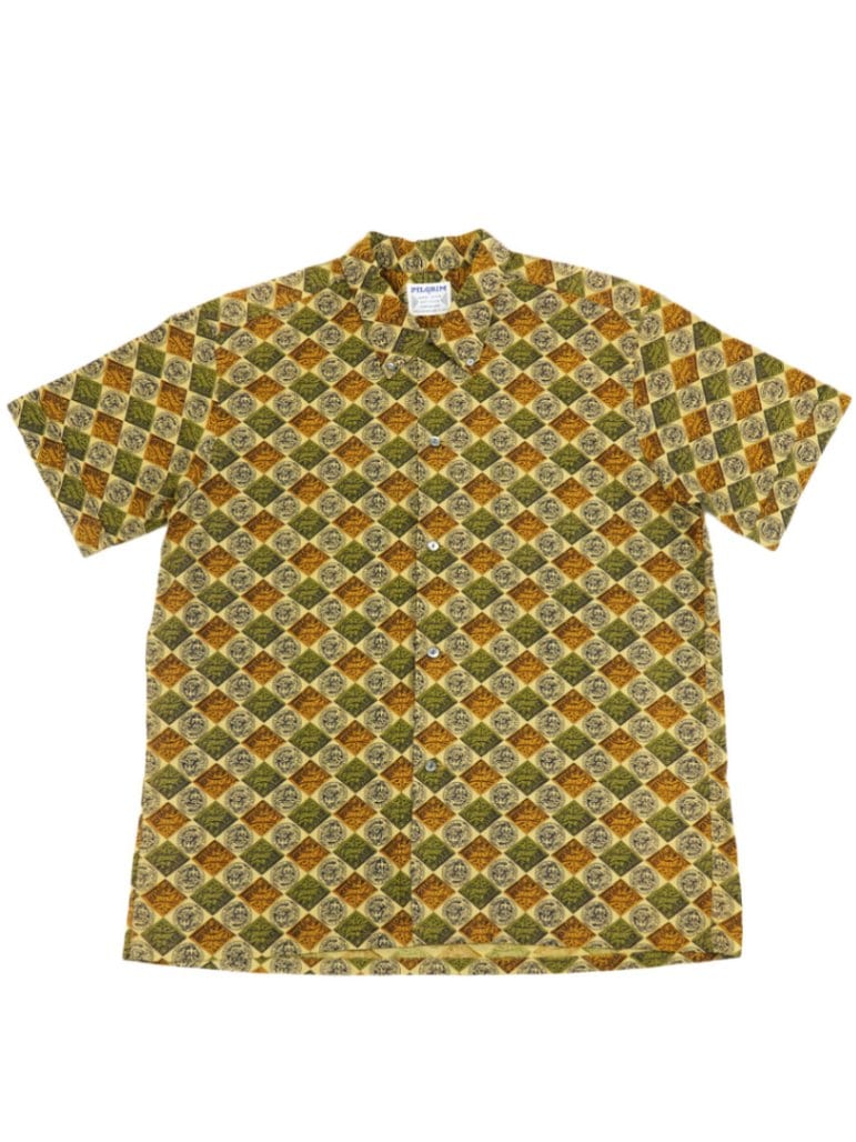 60's PILGRIM オールオーバープリント 半袖シャツ 表記(L)