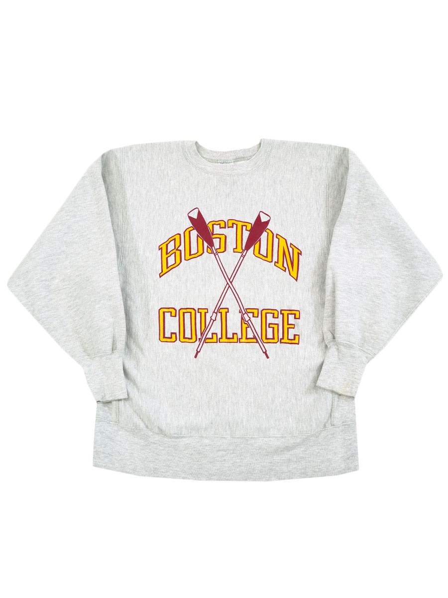 90's 刺繍タグ チャンピオンRW ''BOSTON COLLEGE'' グレー 表記(L) USA製