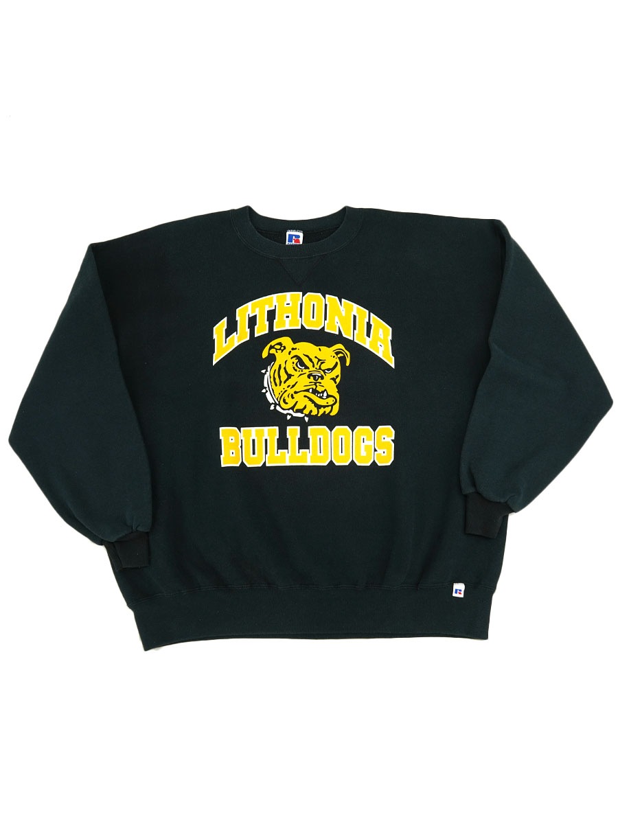 90's RUSSELL ATHLETIC ''LITHONIA BULLDOGS'' 3段プリント 前V