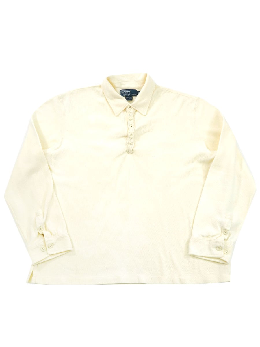 Ralph Lauren - ローレンラルフローレン　コットンカフスシャツ　七分袖　ホワイト LAUREN RALPH ブラウス シャツ リラックスド フィット