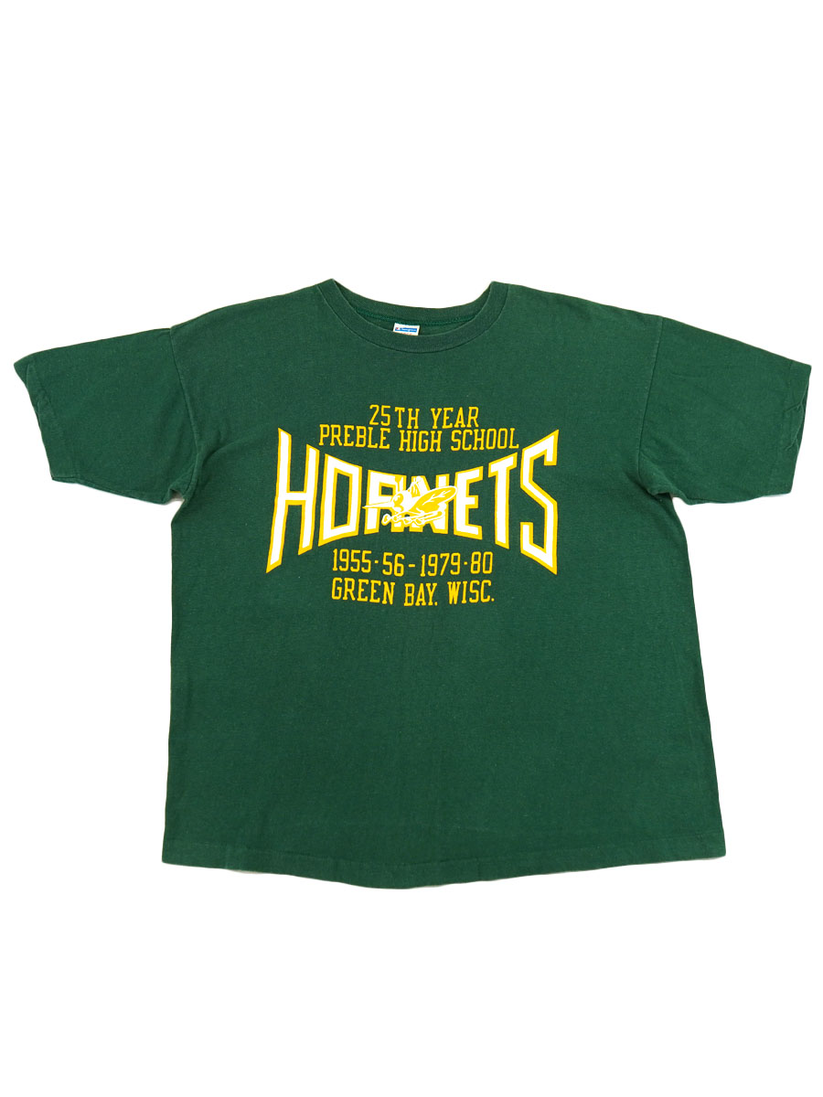 70's～ バータグ チャンピオン ''HORNETS'' 5段プリント 100%コットンT