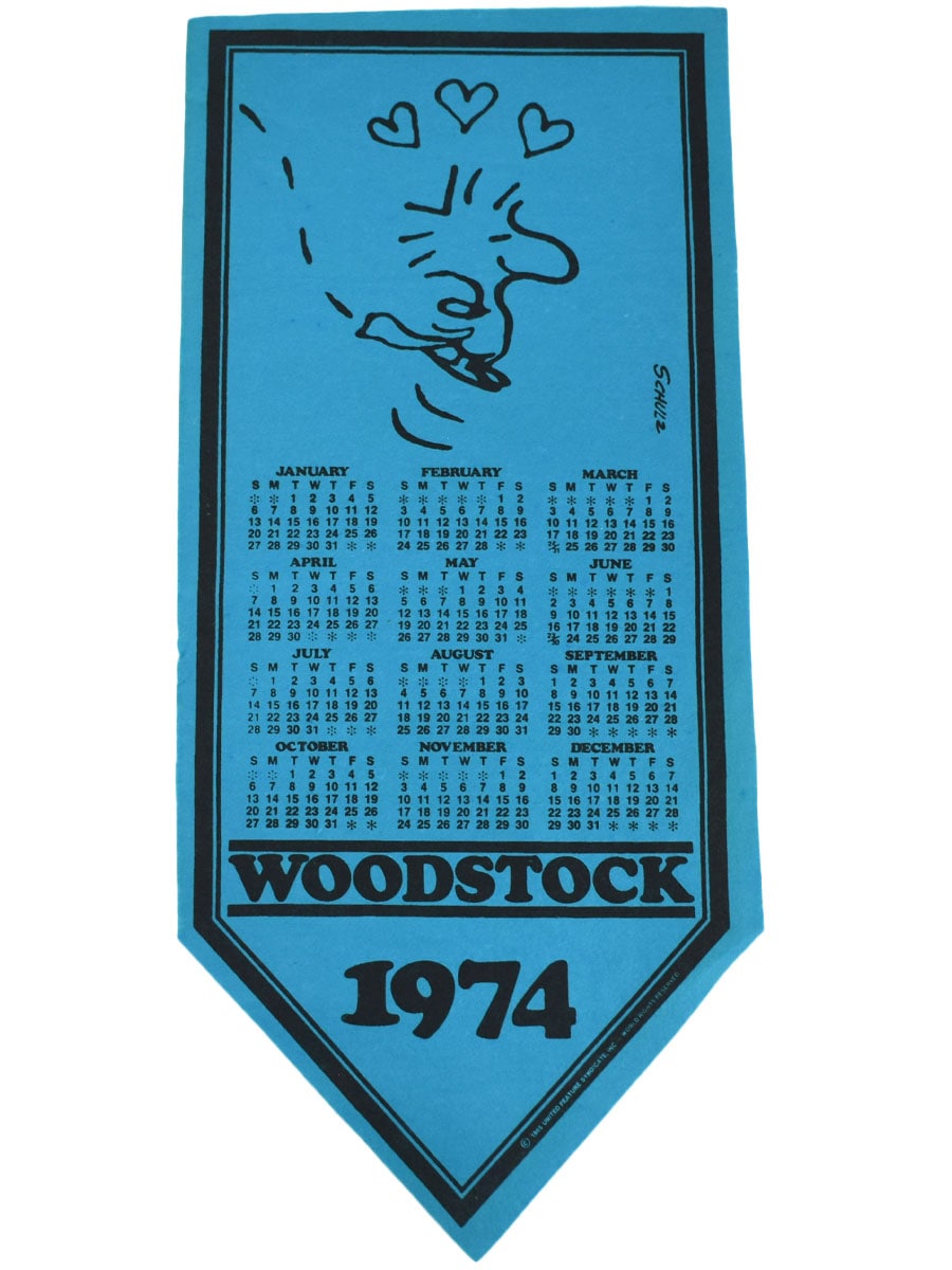 70's ''WOODSTOCK 1974'' フェルトペナント ブルー DEAD | SOLD OUT