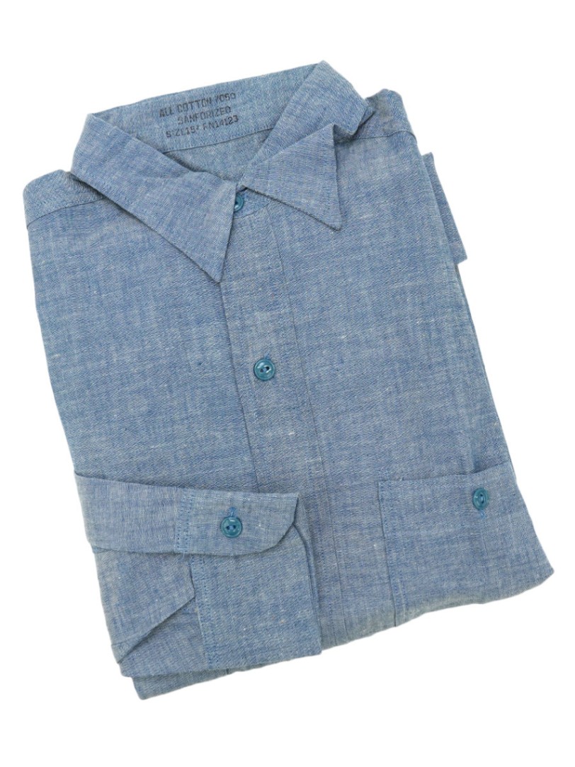 60's シャンブレーシャツ　 ALL COTTON 60's～ シャンブレーシャツ 表記(15 1/2) DEAD | すべての商品