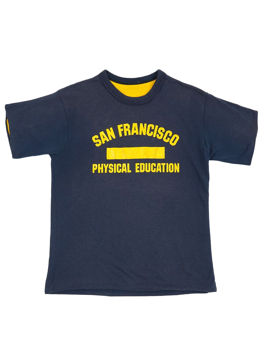 70's～ ''SAN FRANCISCO～'' 3段プリント リバーシブルTシャツ 実寸(M位)