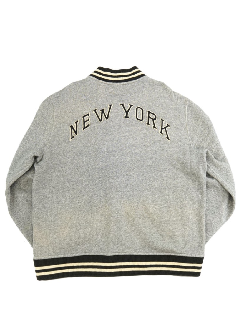 ラルフローレン ''NEW YORK'' リブライン スウェットカーディガン 表記(XL)