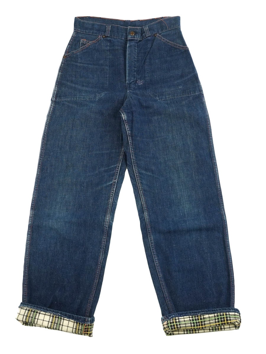 40's～ RANGE ROPER 裏フランネル デニムペインターパンツ 良雰囲気 実寸(29x29位)