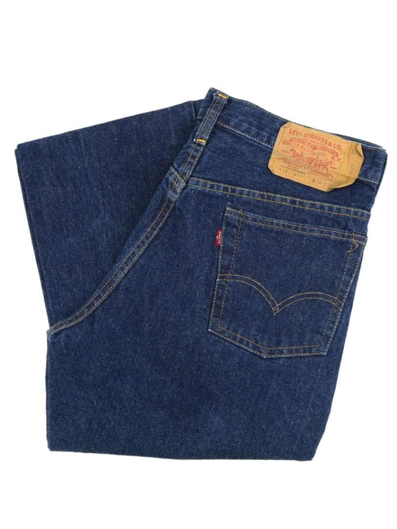 70's Levi's 517 シングル デニムパンツ 濃紺 表記(34x33) 16ボタン