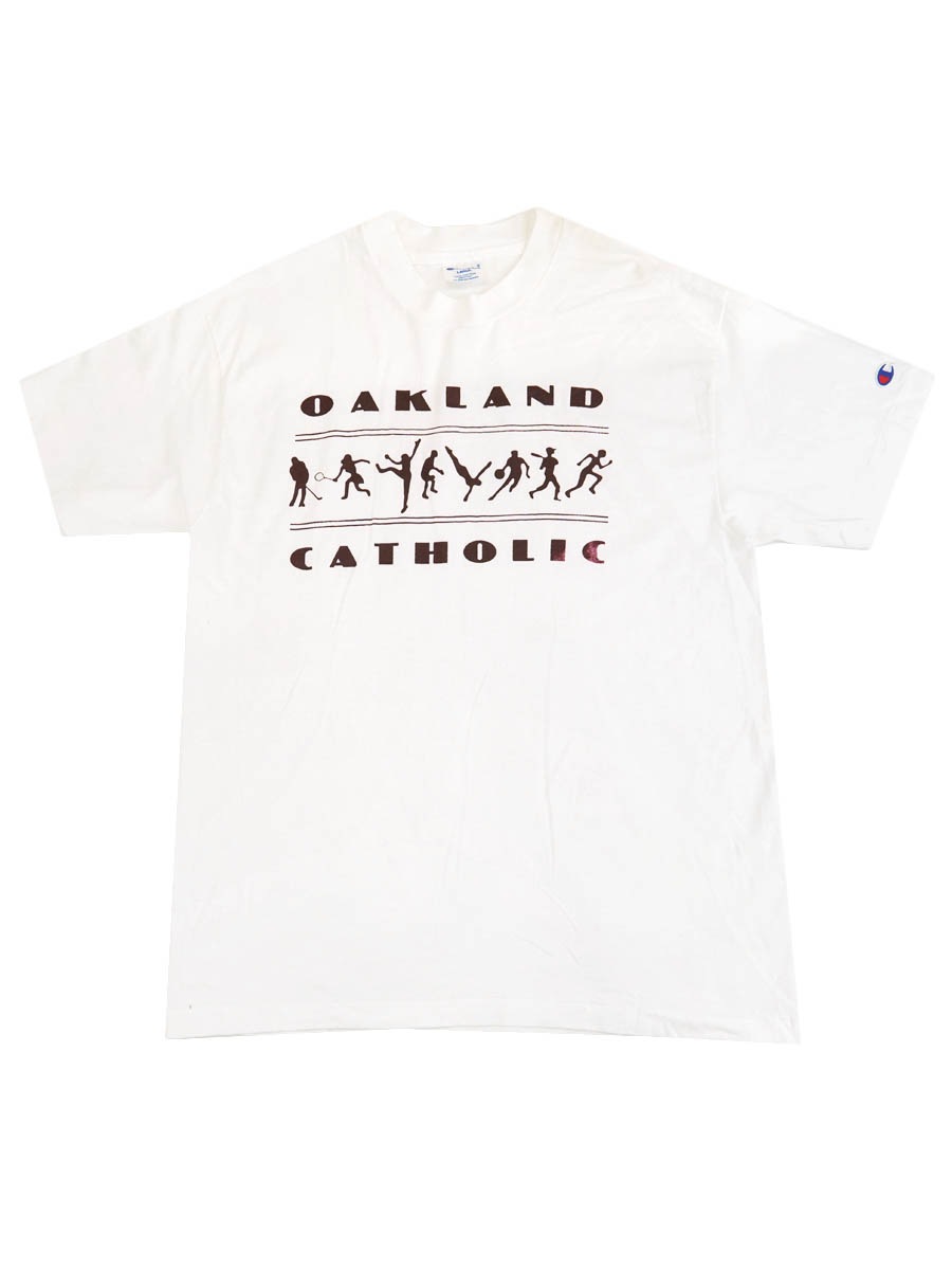 80's～ チャンピオン ''OAKLAND CATHOLIC'' Tシャツ 表記(L) USA製