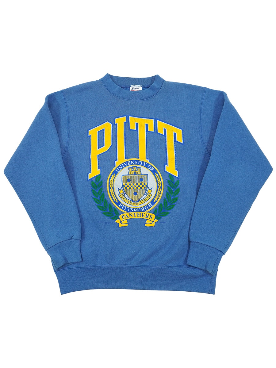 90's SANTEE ''PITT'' 両面プリント セットインスリーブスウェット  表記(L) USA製