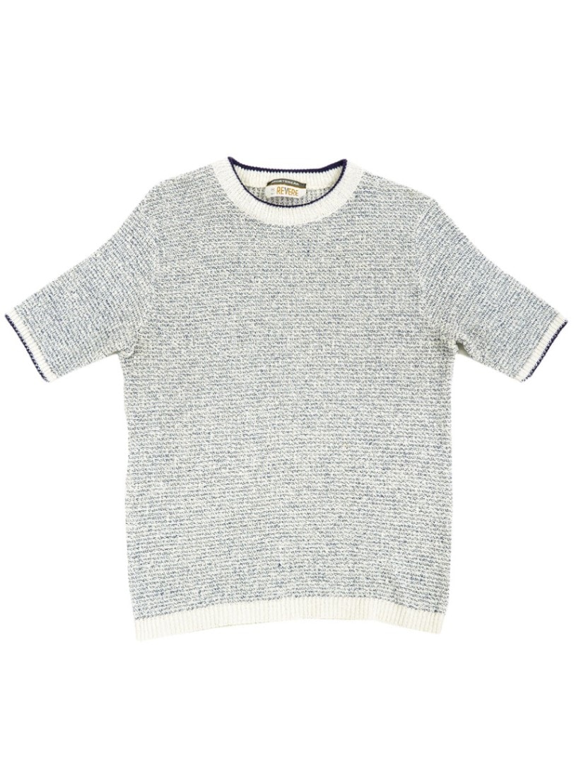 60's REVERE SPORTSWEAR 紫×白 半袖ニットセーター 表記(M)