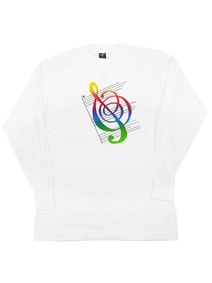 80's Anvil ''apple'' 両面プリント ロングスリーブTシャツ 表記(L) USA製 DEAD