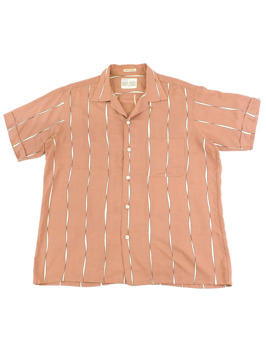 50's DONEGAL modern classics ループカラー ストライプ柄 半袖シャツ 表記(L)