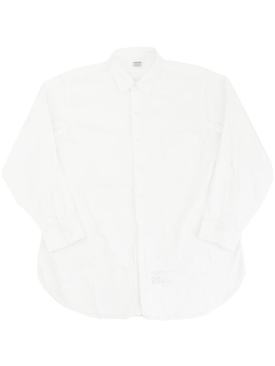 60's ARROW マチ付き ロングスリーブ コットンボタンダウンシャツ ホワイト 表記(16²-32)