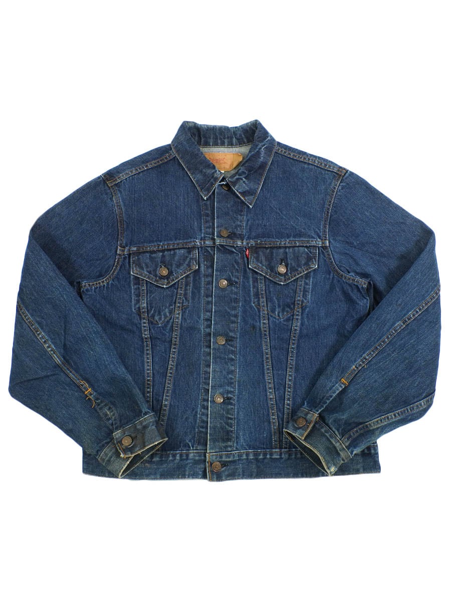 Levi's 71205 BIG E デニムジャケット 80's Levi's 71205 スモールe ロング丈 デニムジャケット 実寸