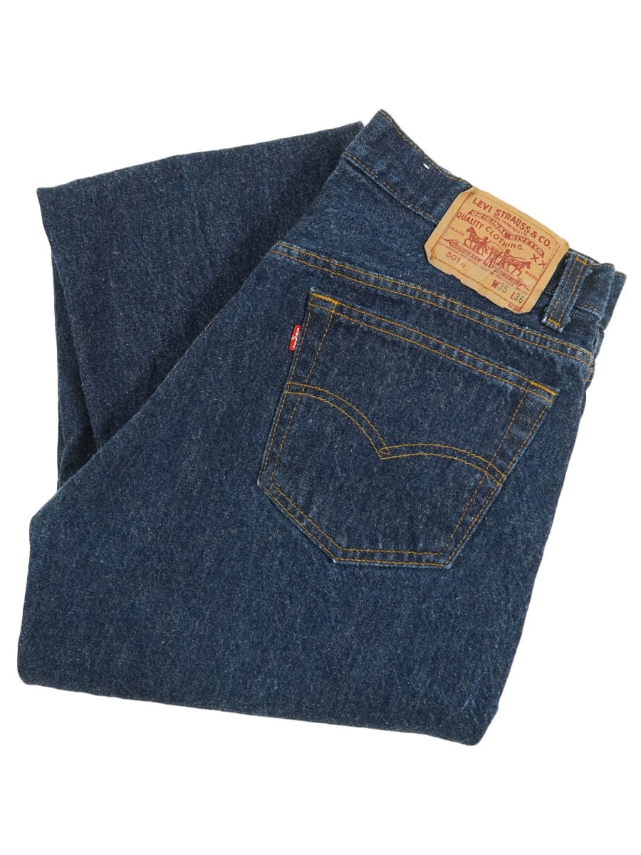 W35 Levi's リーバイス501 濃紺 米国製 90年代 ボタンフライ