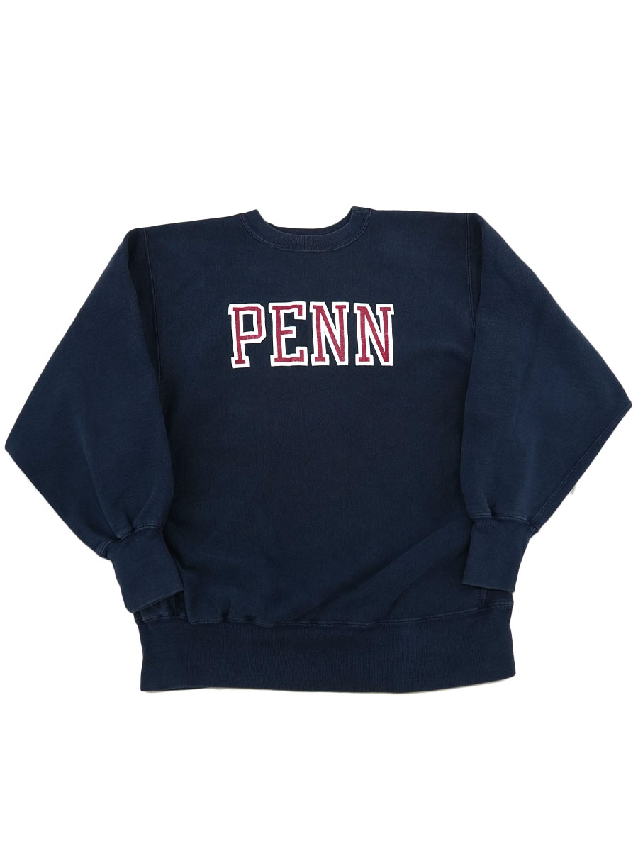 90's 刺繍タグ チャンピオンRW ''PENN'' 表記(L) ネイビー USA製
