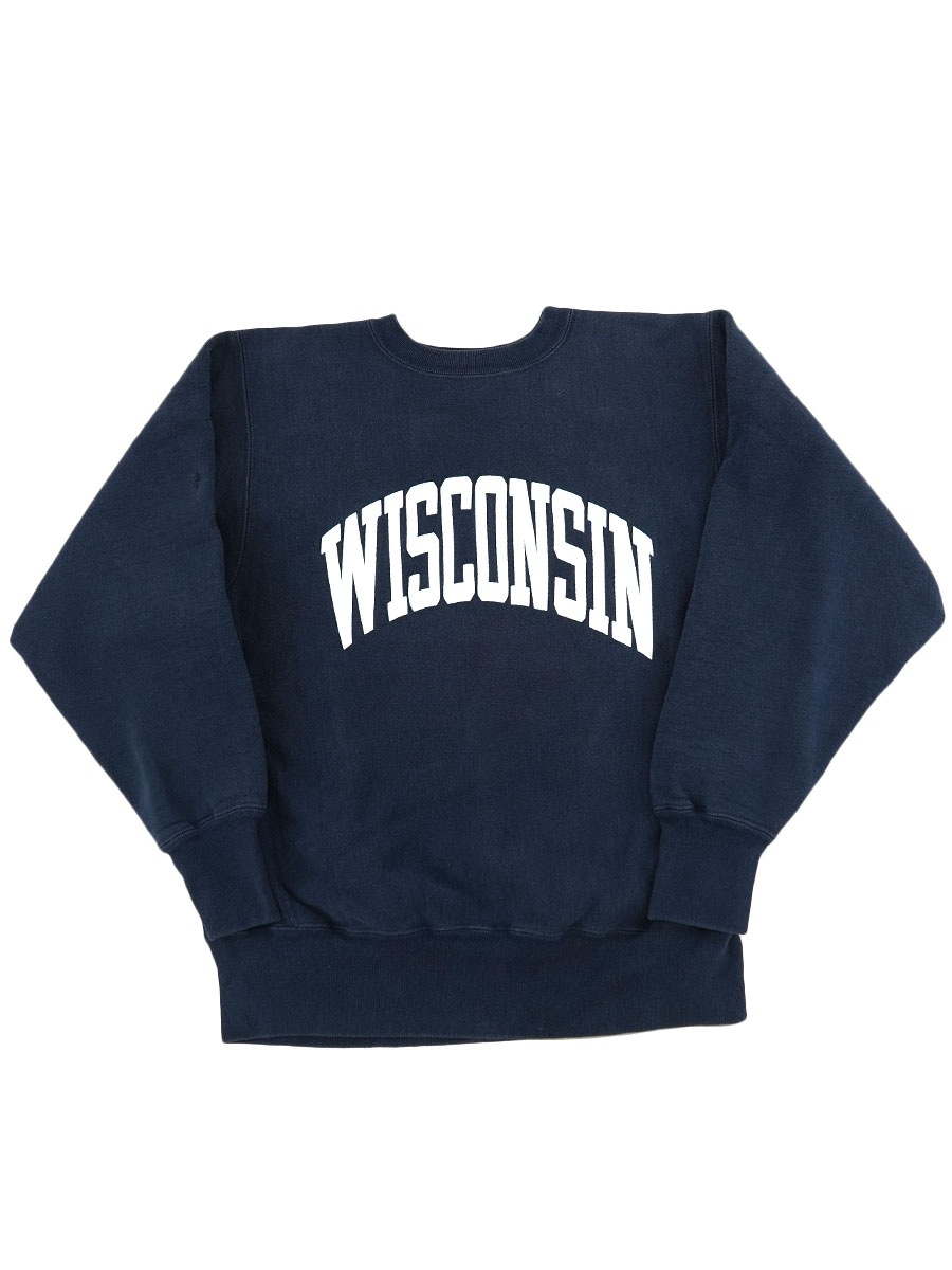 90's 刺繍タグ チャンピオンRW ''WISCONSIN'' 表記(L) ネイビー USA製