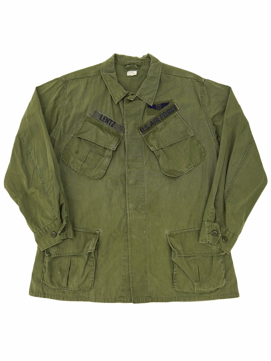 US ARMY ジャングルファティーグ ジャケット ノンリップ 3rd 67's U.S.ARMY ファティーグJKT 3rd ノンリップ ワッペン付き 表記