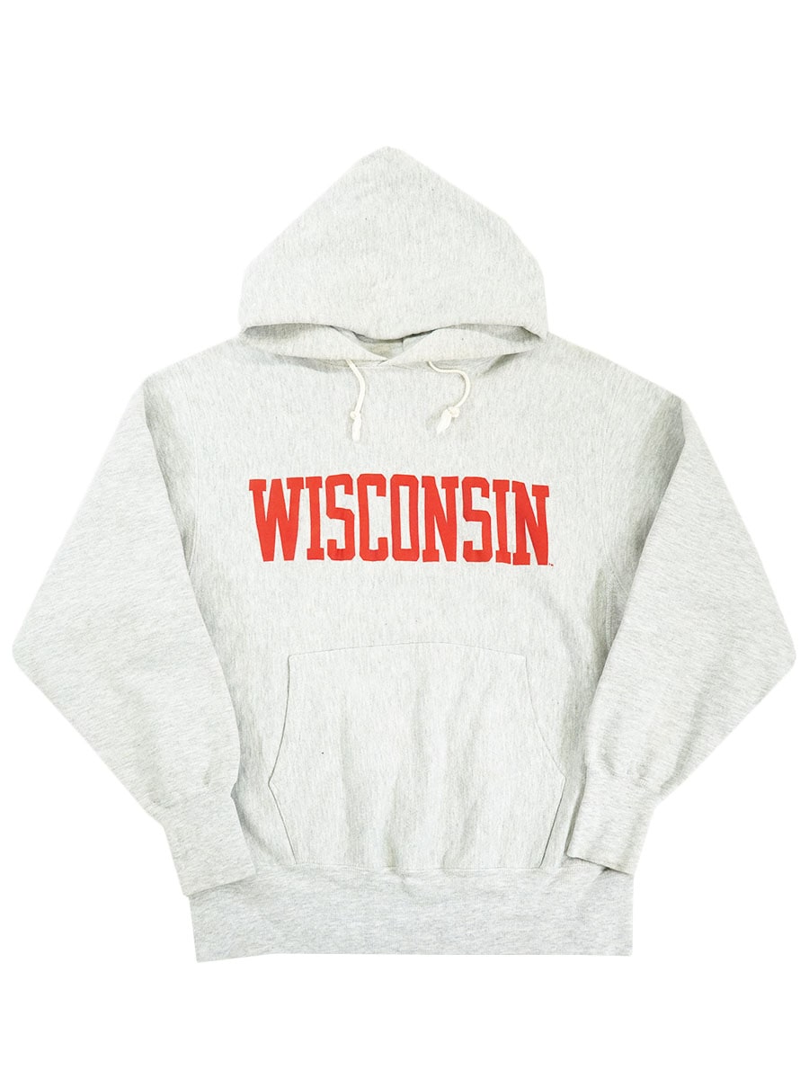 90's 刺繍タグ チャンピオンRWパーカ ''WISCONSIN'' 表記(L) USA製