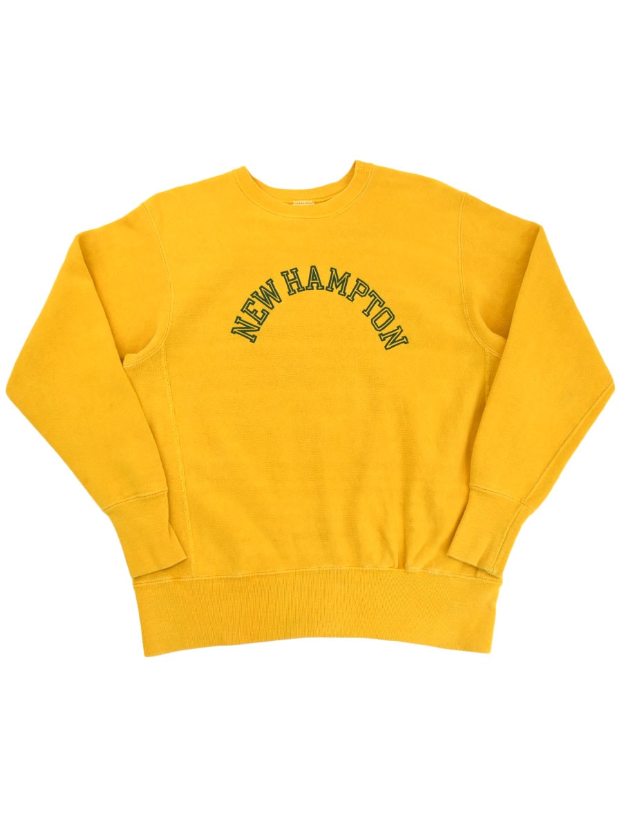 70's 単色タグ チャンピオンRW ''NEW HAMPTON'' イエロー 表記(M)
