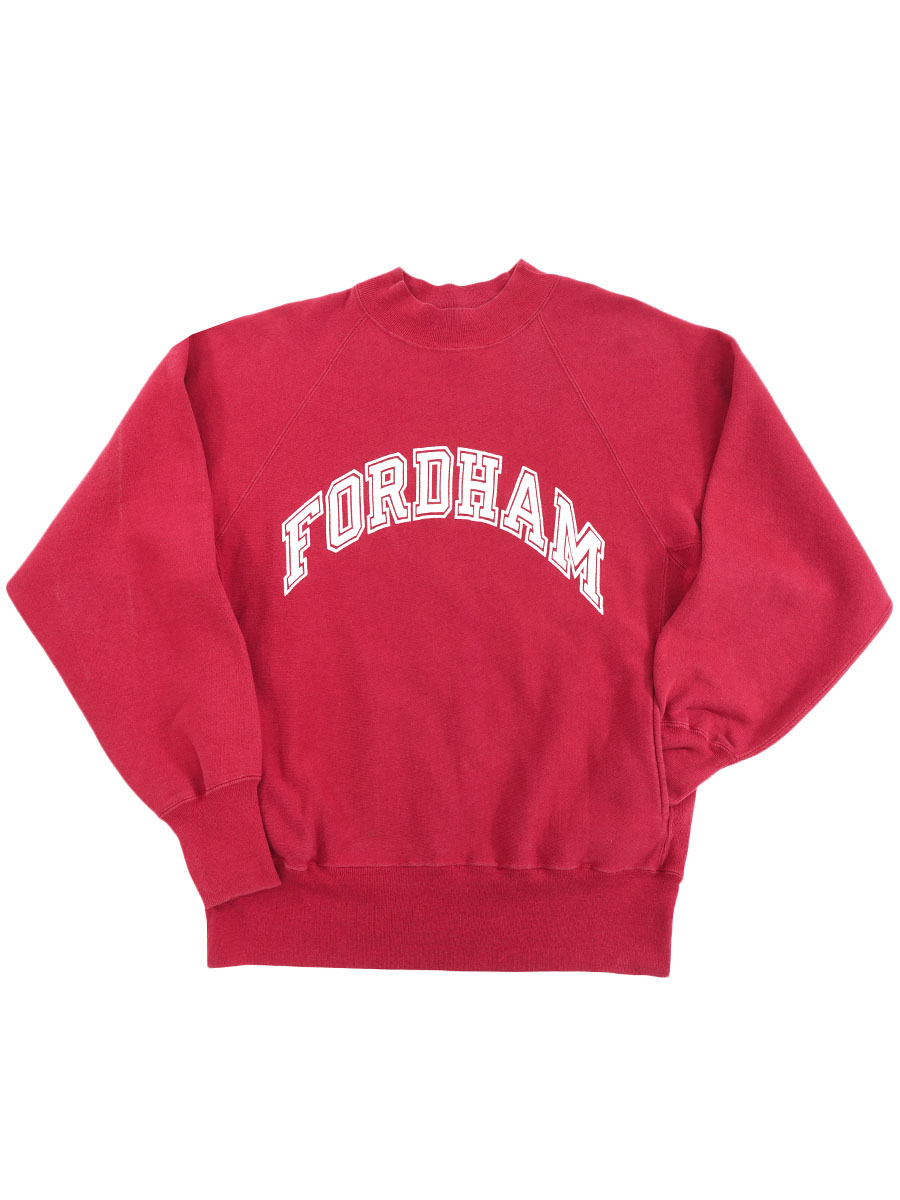 90's 刺繍タグ チャンピオンRW ''FORDHAM'' ミドルネック ポケ付き 表記(L) USA製