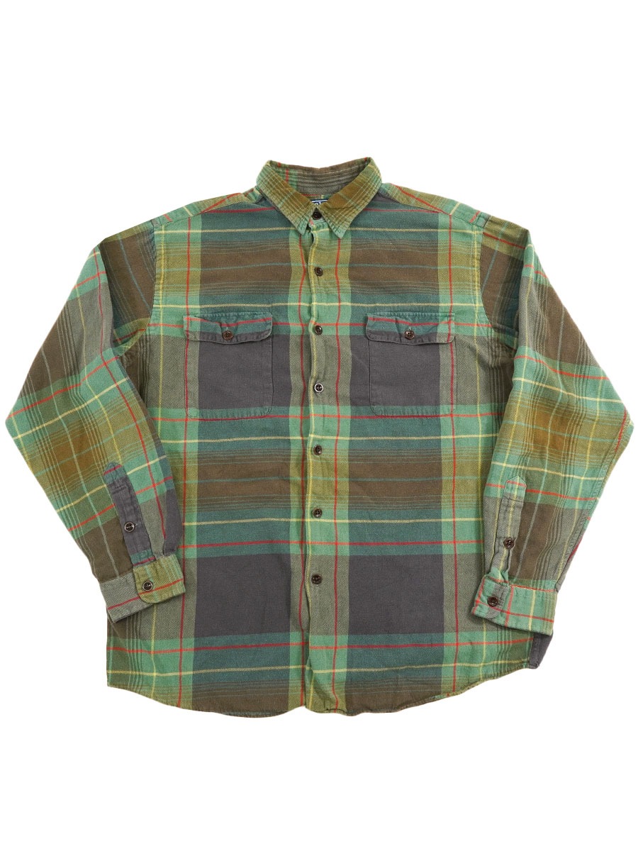 ラルフローレン 好配色チェック ロングスリーブワークシャツ 表記(L) USA製