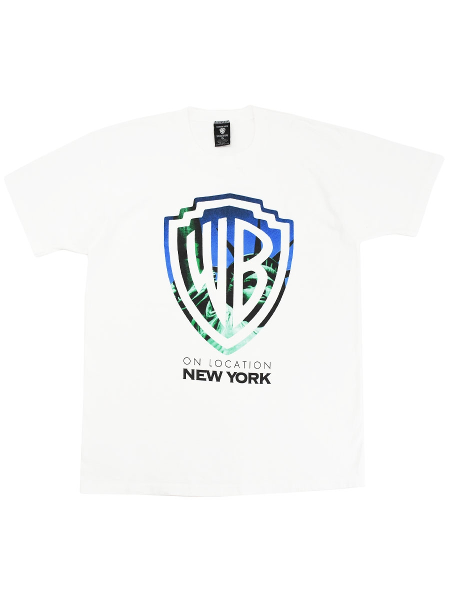 90's WARNER BROS. ''ON LOCATION NEW YORK'' プリントTシャツ ホワイト 表記(XL) USA製