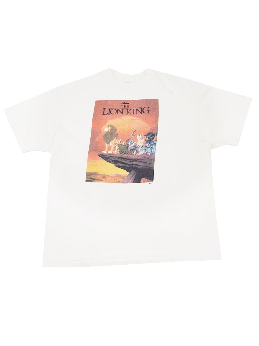 90's Hanes ''THE LION KING'' プリントTシャツ ホワイト 表記(XL) USA製