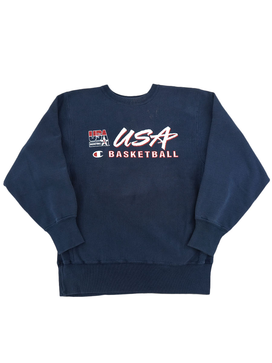 90's 刺繍タグ チャンピオンRW ''USA BASKETBALL'' 表記(L) USA製