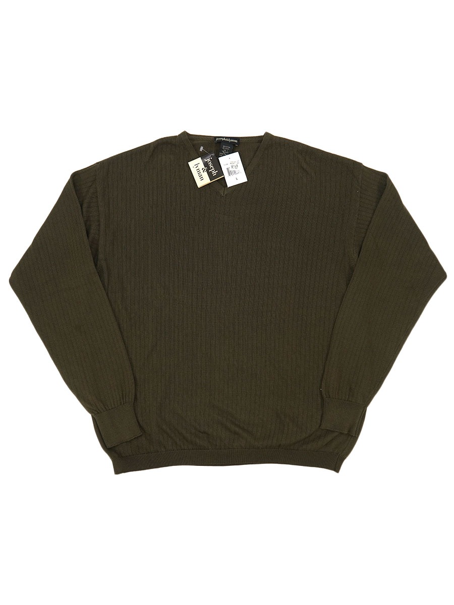 ITALY製 JOSEPH＆LYMAN ケーブルニットセーター オリーブドラブ 表記(L