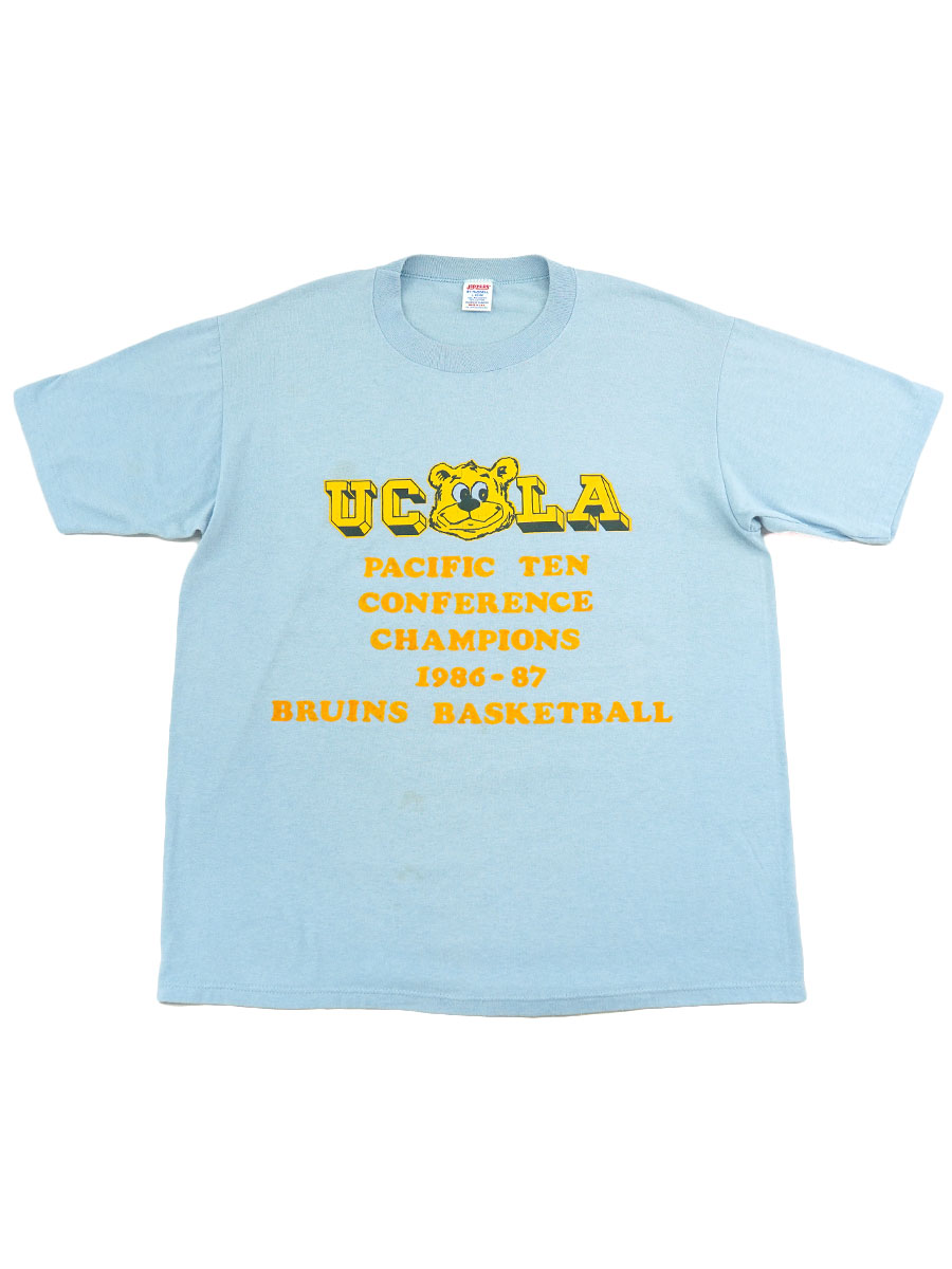80's JERZEES ''UCLA'' 6段プリント Tシャツ 表記(L) USA製