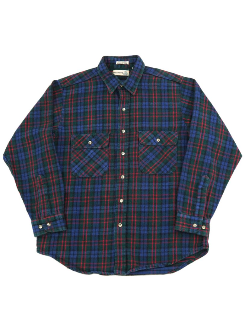 90's FIELDMASTER 好配色チェック フランネルシャツ 表記(L) USA製