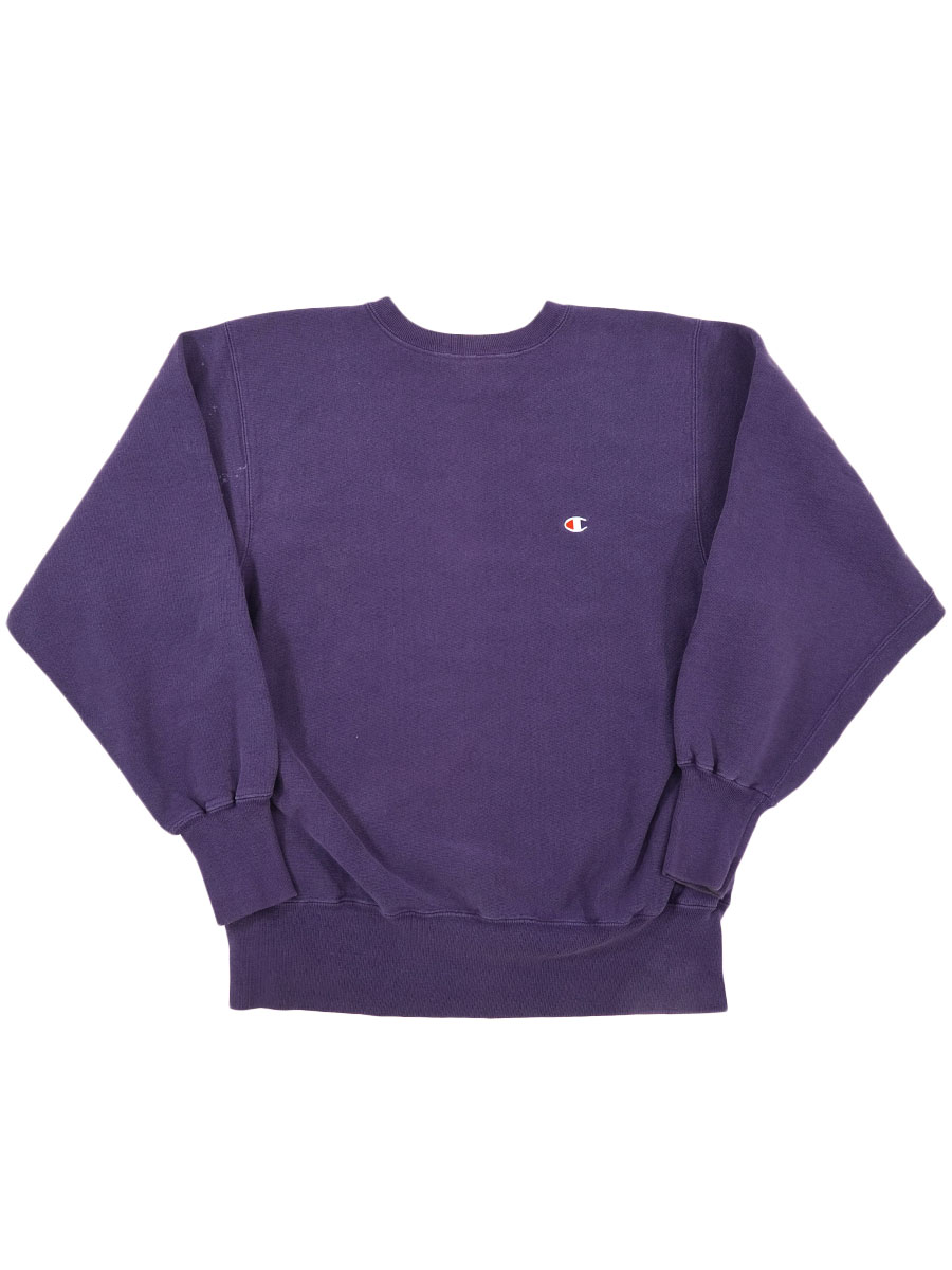 90's 刺繍タグ チャンピオンRW 無地 グレープ 表記(L) USA製