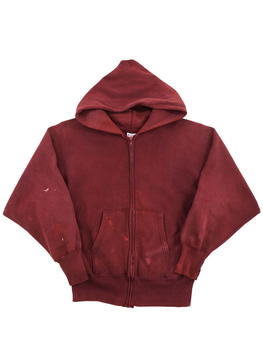 90's 刺繍タグ チャンピオンRW フルジップパーカ エンジ 表記(XXL) USA