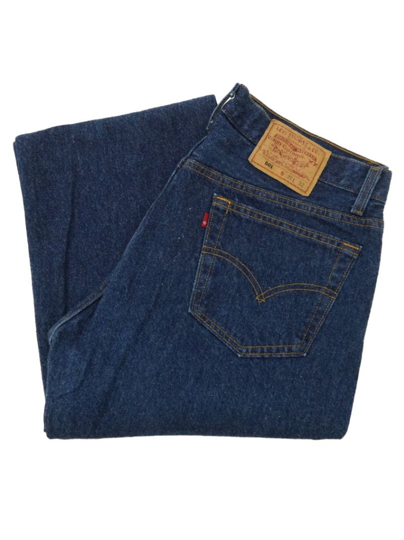 90's Levi's 501 Ⓡマークのみタブ デニムパンツ 濃青 表記(36x32