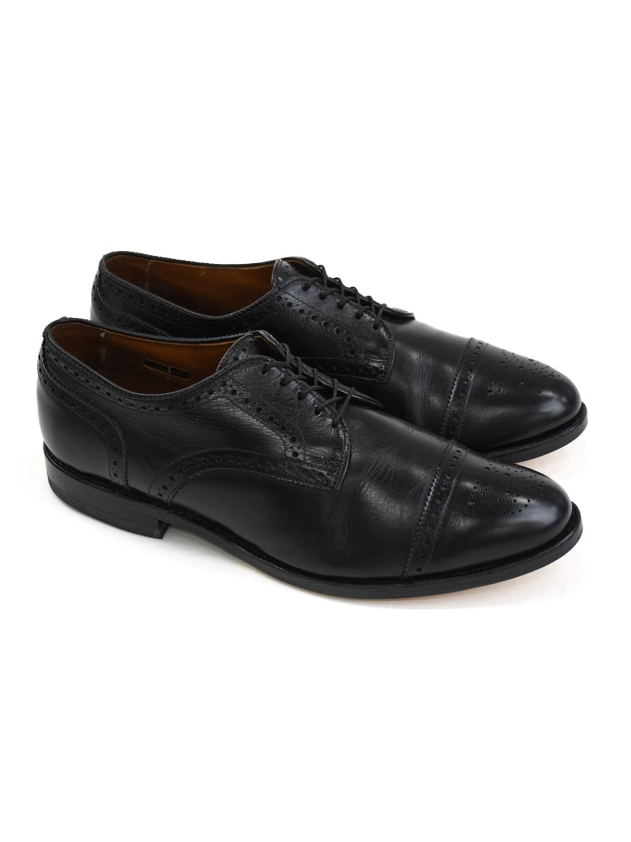 USA製 Allen Edmonds ''Sanford'' メダリオン レザーシューズ ブラック