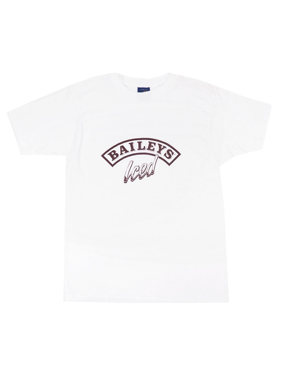 80's SNEAKERS ''BAILEYS Iced'' プリントTシャツ ホワイト 表記(L) USA製