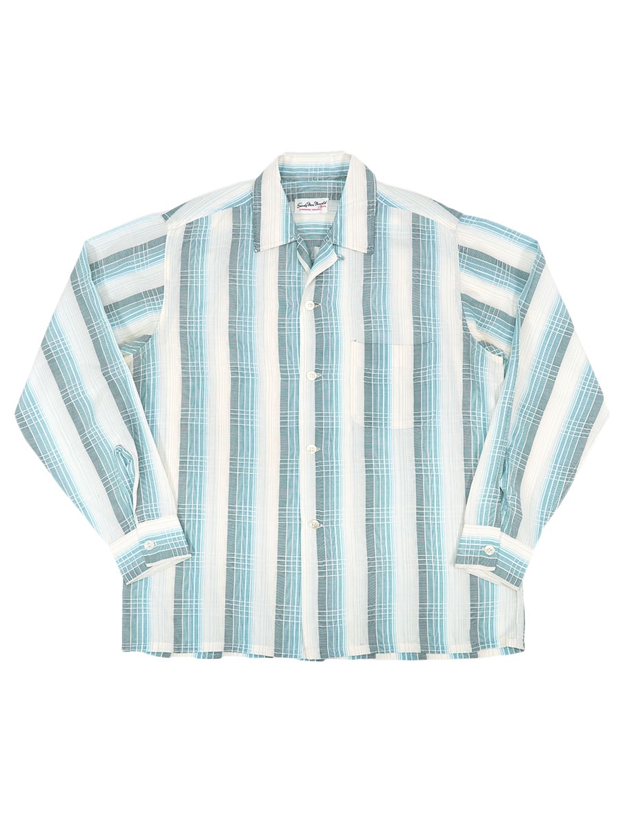 50's～ Sandy Mac Donald ループカラー 好配色ストライプ L/Sシャツ 表記(M)